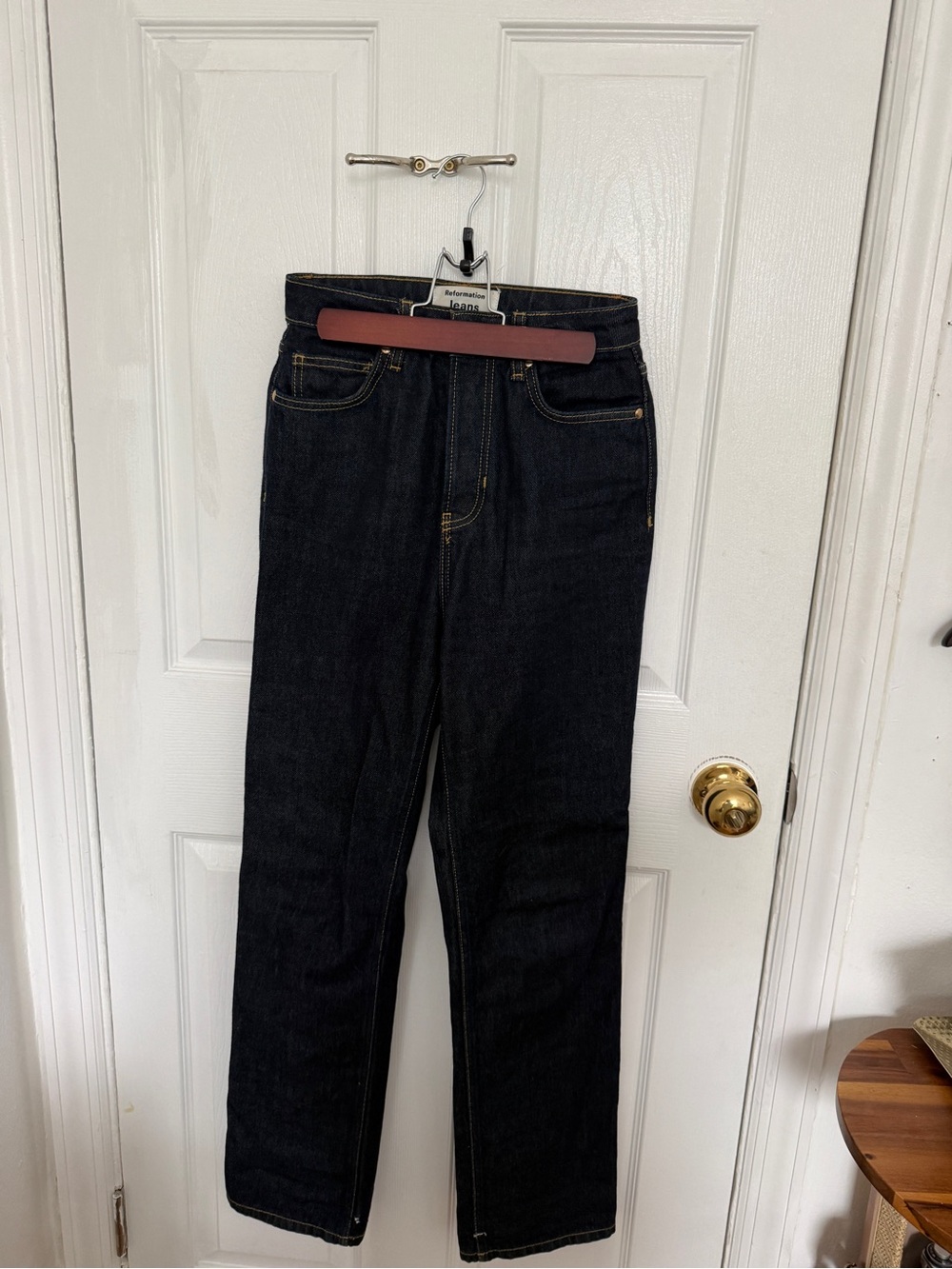 Reformation Dark Wash Straight-Leg Women's Jeans